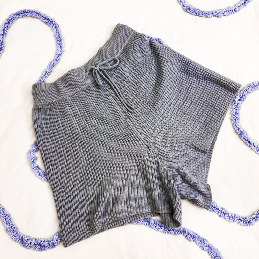 Rachel Parcell Light Gray Knit Sweater Hi Rise Shorts
